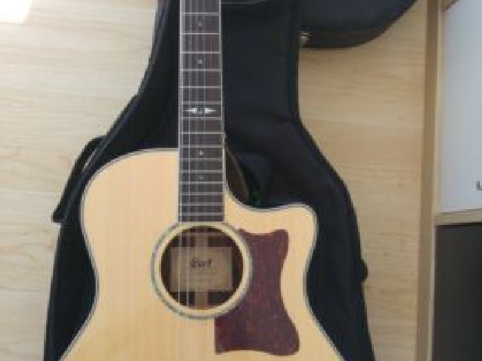 Cort Grand regal GA5F-BW naturelle satinée - Guitare électro-acoustique Grand A 