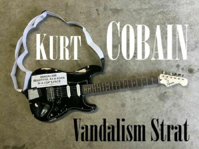 Kurt Cobain Vandalism Strat guitar NIRVANA Squier Heavy Relic ROAD WORN Grunge