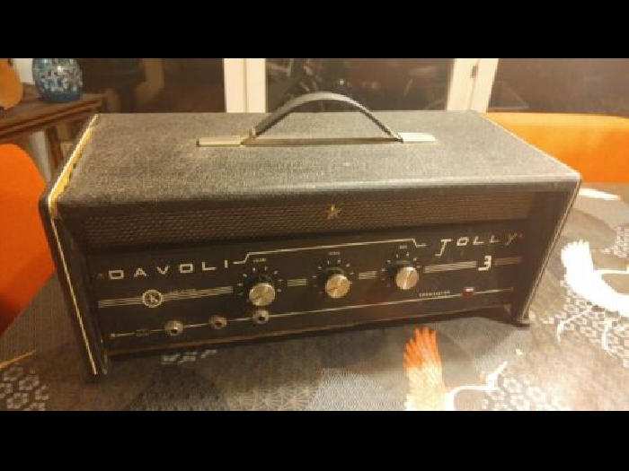 Vintage Amplificateur  Guitare Electrique 1960 DAVOLI JOLLY3 pour deco ou repare