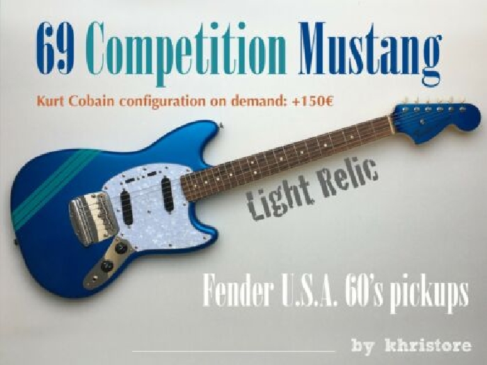 Fender Squier 69 Mustang Competition REPLICA Relic 60's Pickups Kurt Cobain