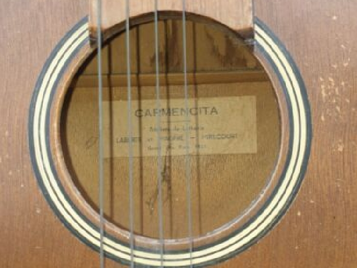 Guitare acoustique Mirecourt Carmencita Laberte et Magnié 1931 POUR RESTAURATION