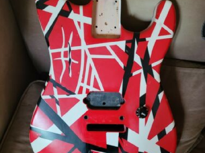 Original fender - EVH Body striped - van halen - red