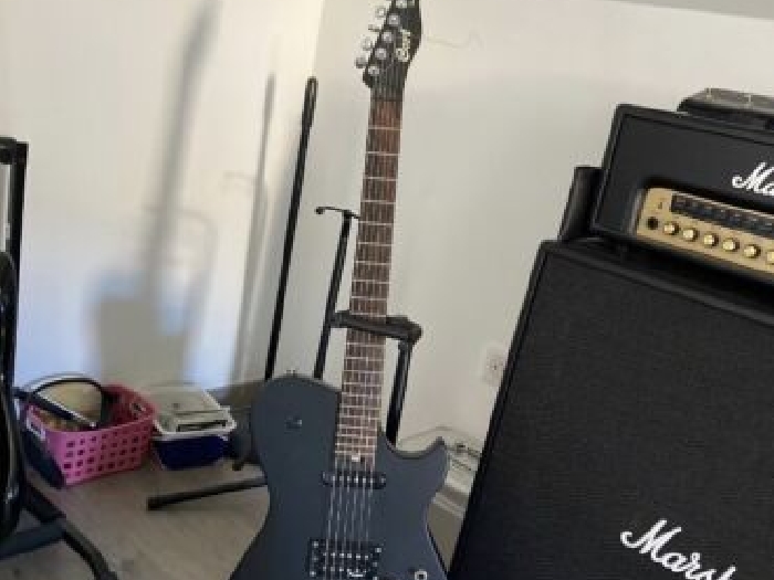 Cort MBM1-SBLK - Guitare électrique Manson Mbm1 Noir Satine