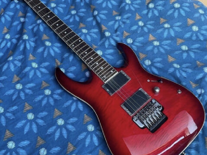 Guitare Ibanez + étui métallique velours