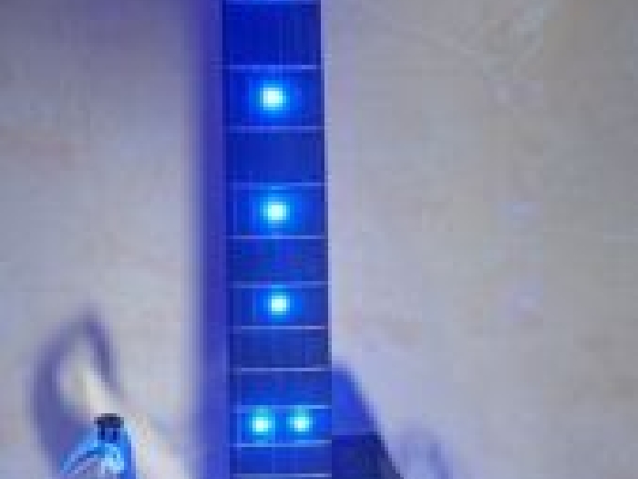 GUITARE Acepro Blue LED Light Electric Guitar Acrylic Body Crystal 