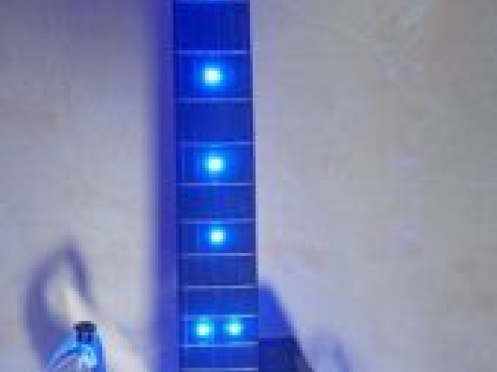 GUITARE Acepro Blue LED Light Electric Guitar Acrylic Body Crystal 