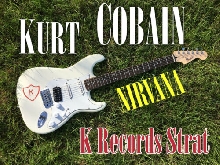 Kurt Cobain K Records Strat NIRVANA Squier Stratocaster guitar Grunge Punk Rock