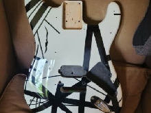 Original fender - EVH Body striped - van halen - white black