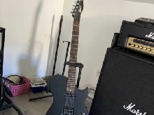 Cort MBM1-SBLK - Guitare électrique Manson Mbm1 Noir Satine