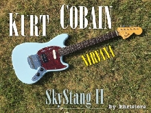 Kurt Cobain SkyStang II Fender Squier Mustang Nirvana REPLICA Guitar