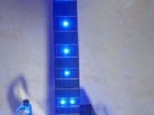 GUITARE Acepro Blue LED Light Electric Guitar Acrylic Body Crystal 