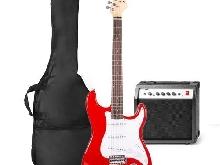 Guitare Electrique GigKit Amplificateur 40 Watts Rouge Accessoires Housse Micros